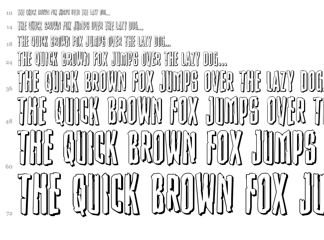 Stranger Danger font waterfall