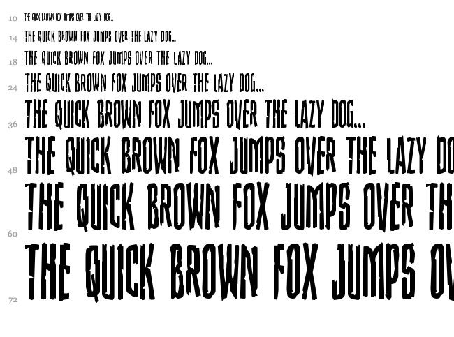 Stranger Danger font waterfall