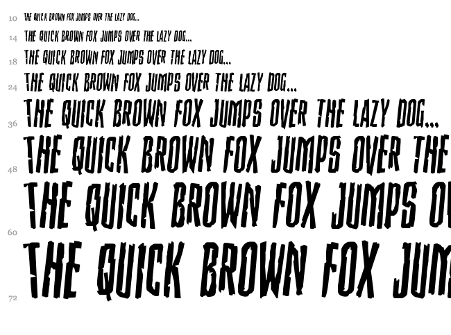 Stranger Danger font waterfall