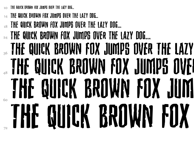 Stranger Danger font waterfall