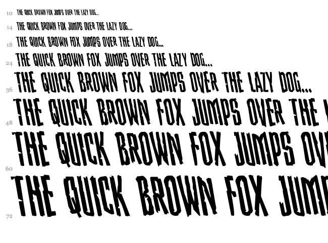 Stranger Danger font waterfall