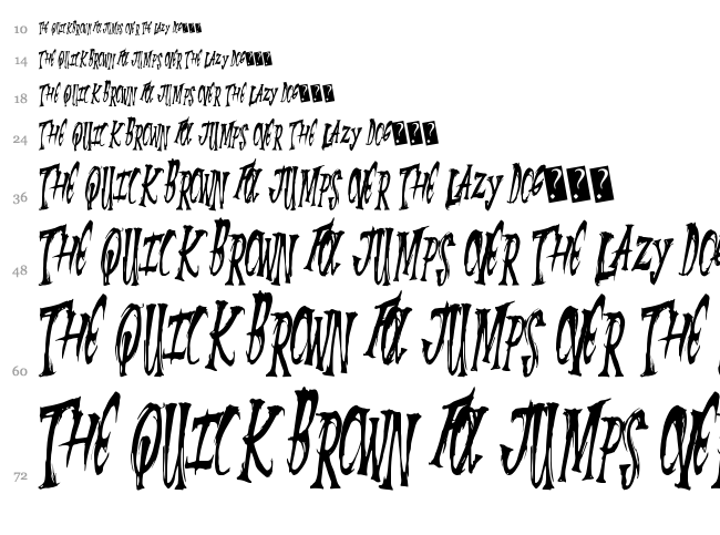 Summer Scare font waterfall