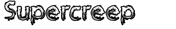 Supercreep font