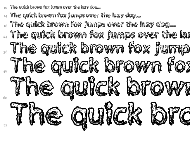 Supercreep font waterfall
