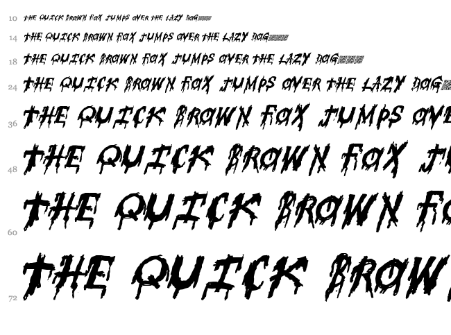 Super Fear font waterfall