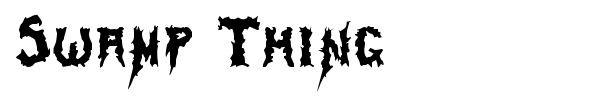 Swamp Thing font preview