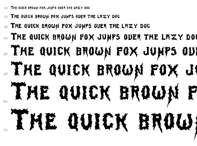 Swamp Thing font waterfall
