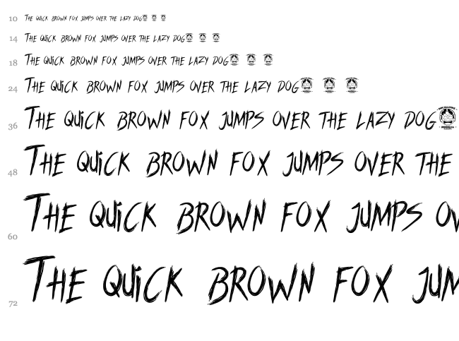 Sweet Revenge font waterfall