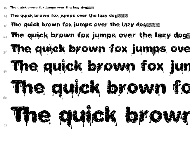 Tasty Drips font waterfall