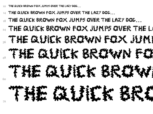 Terror Toons font waterfall
