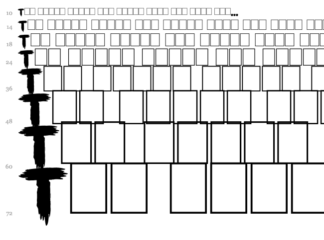 Them! font waterfall
