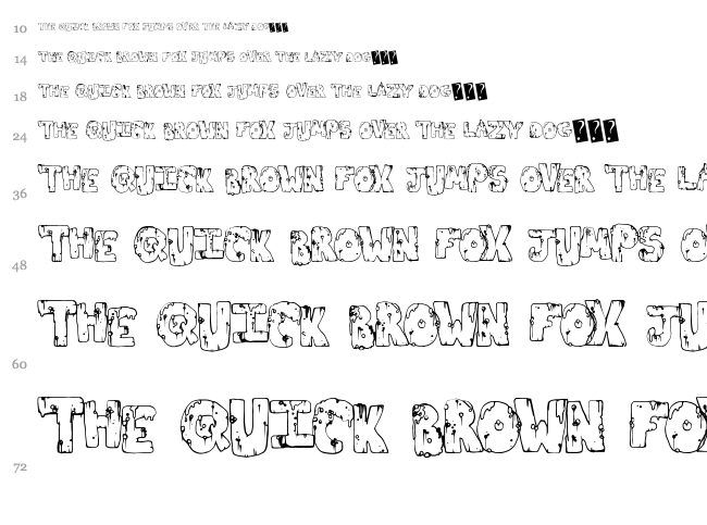 Toxic Waste font waterfall