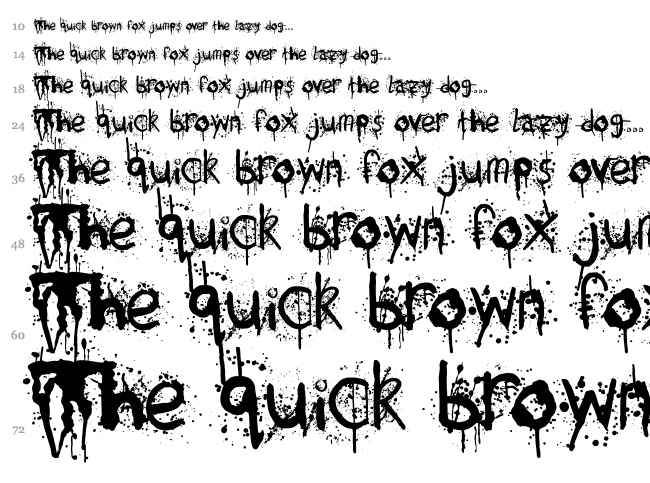 Tumult font waterfall