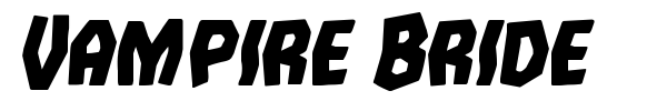 Vampire Bride font preview