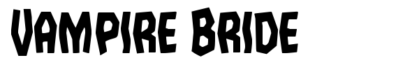 Vampire Bride font preview
