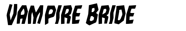 Vampire Bride font preview