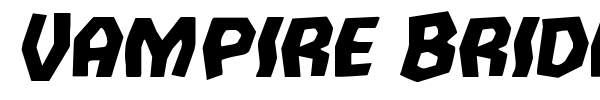 Vampire Bride font preview