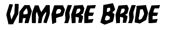 Vampire Bride font preview