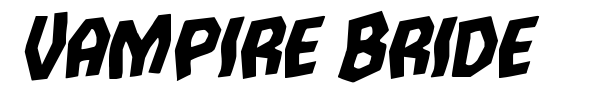 Vampire Bride font preview