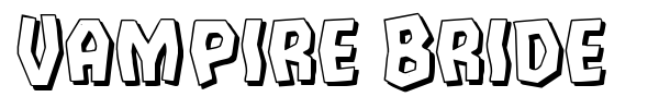 Vampire Bride font preview