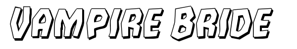 Vampire Bride font preview