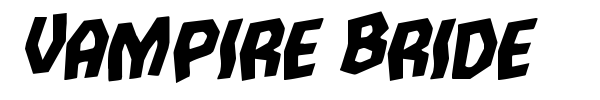 Vampire Bride font preview