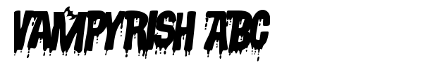 Vampyrish ABC font