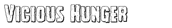 Vicious Hunger font preview