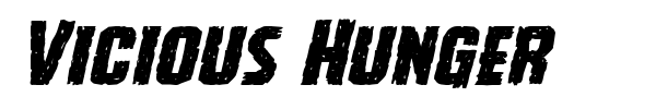 Vicious Hunger font preview