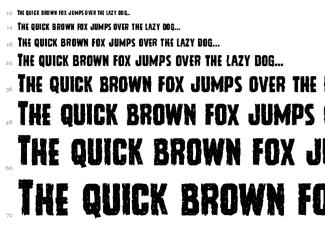 Vicious Hunger font waterfall