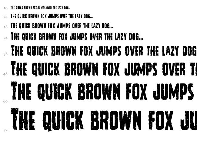 Vicious Hunger font waterfall