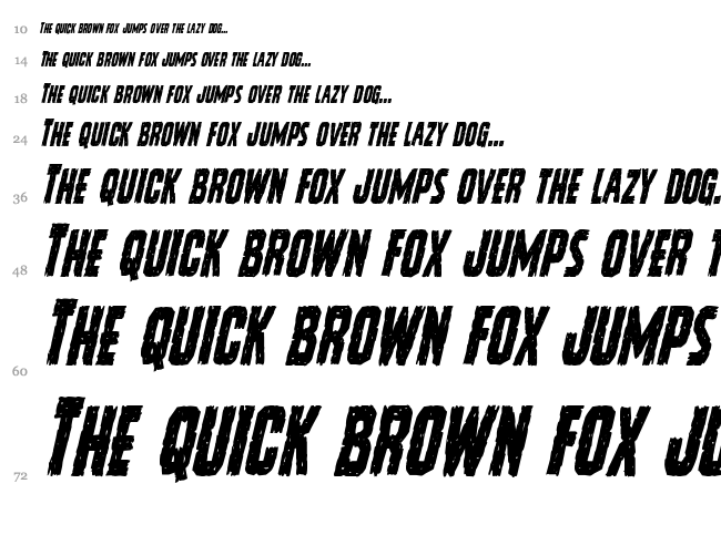 Vicious Hunger font waterfall