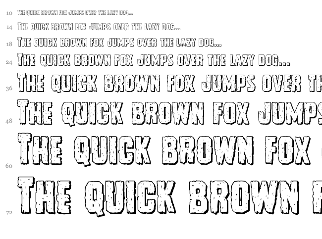 Vicious Hunger font waterfall
