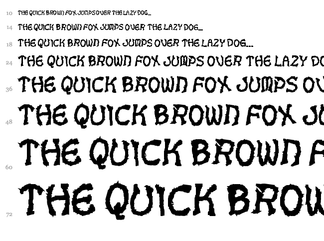 Voodoo Dolls font waterfall