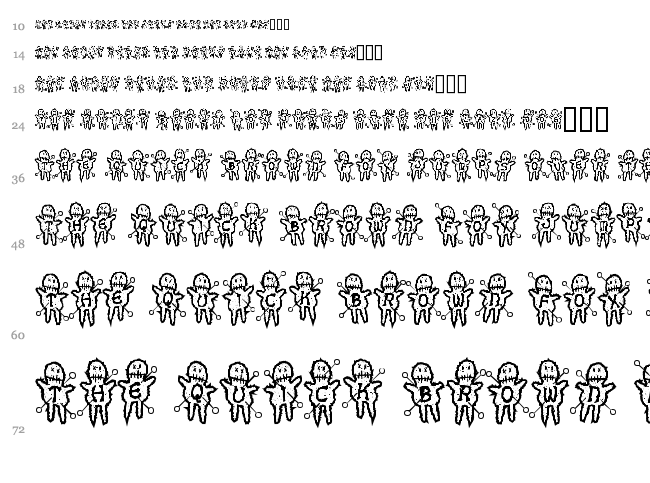 Voodoo Dolls font waterfall