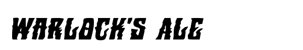 Warlock's Ale font preview