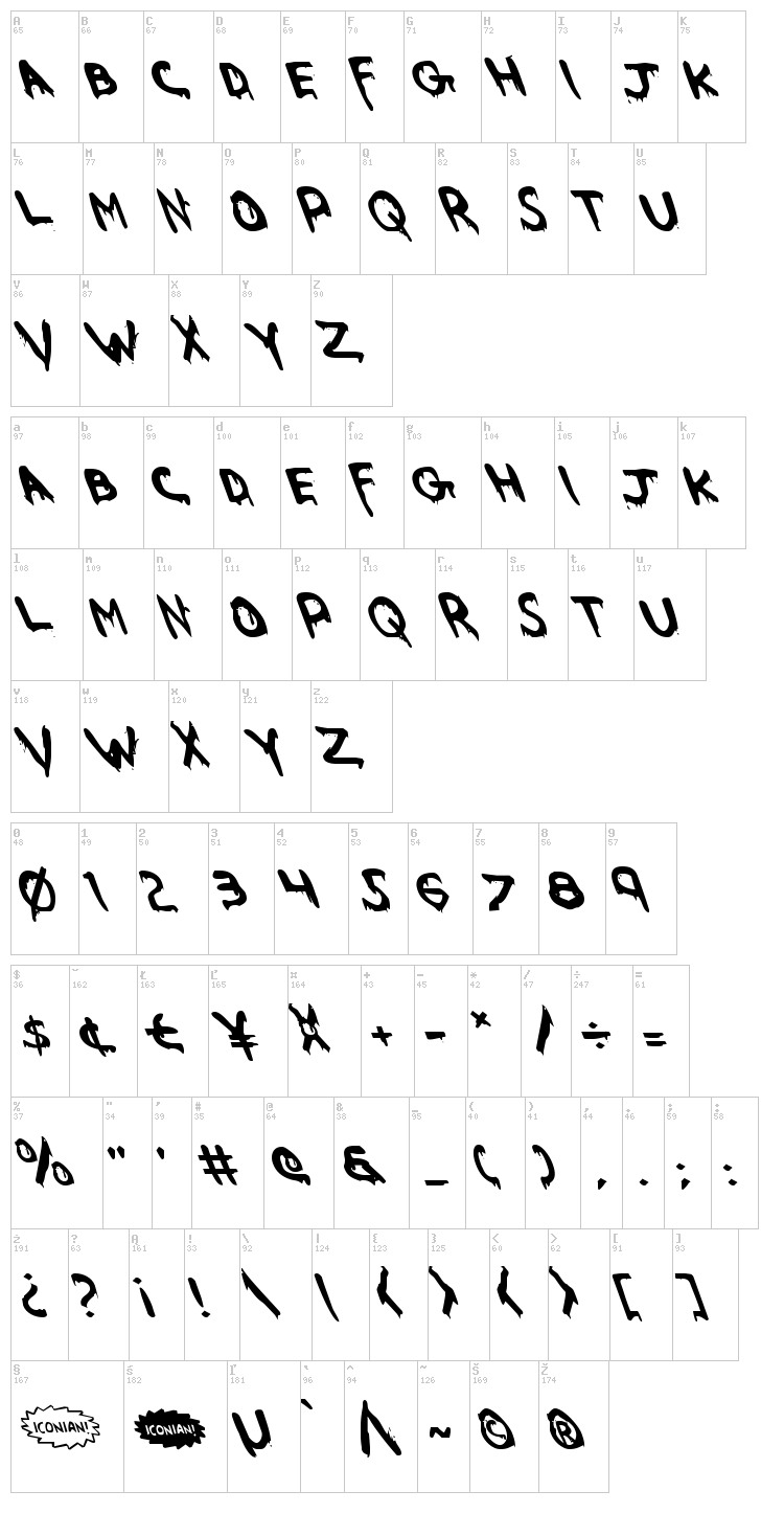 Were Beast font map