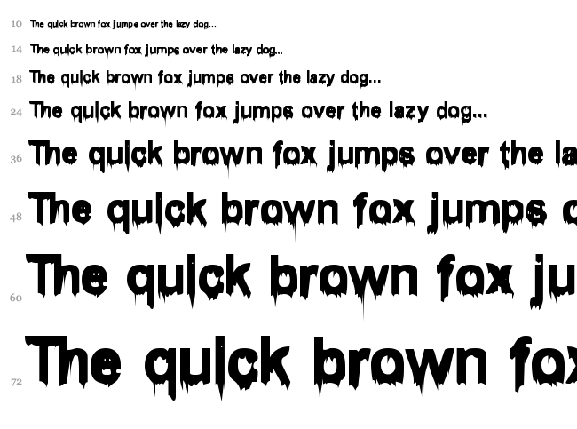 Wet 1 Becker font waterfall