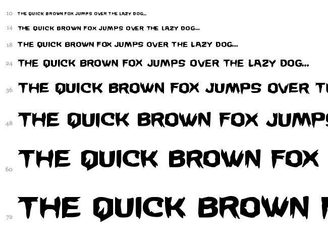 Wicker Man font waterfall