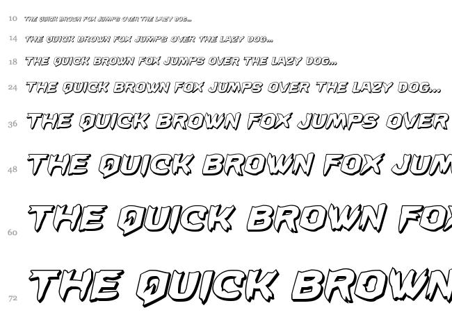 Wicker Man font waterfall