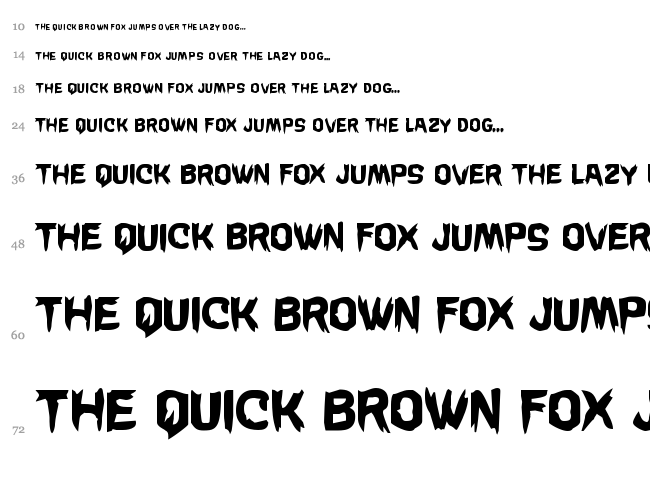 Wicker Man font waterfall