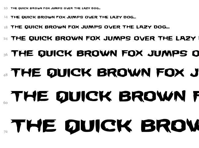 Wicker Man font waterfall