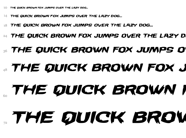 Wicker Man font waterfall