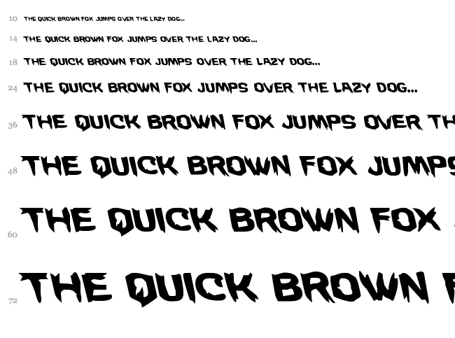 Wicker Man font waterfall