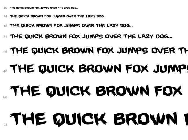 Wicker Man font waterfall
