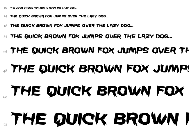 Wicker Man font waterfall