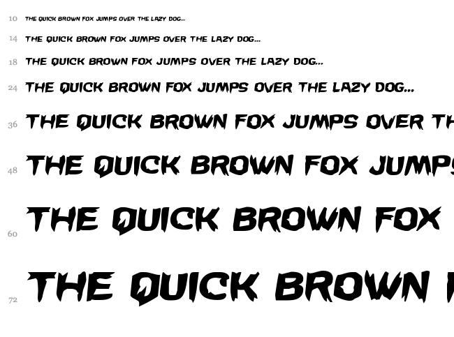 Wicker Man font waterfall