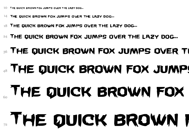 Wicker Man font waterfall