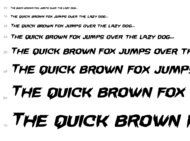 Wicker Man font waterfall
