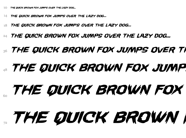 Wicker Man font waterfall